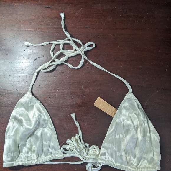 NWT SKIMS Jacquard Triangle Wireless Bra - Picture 4 of 11